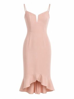 Bardot Kristen Blush Pink Spaghetti Strap High-Low Dress